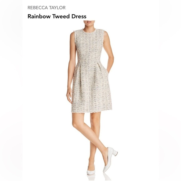 Rebecca Taylor Rainbow Tweed Dress - Picture 1 of 8
